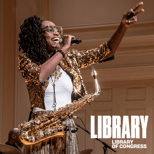 Display ad for Library of Congress; person singing