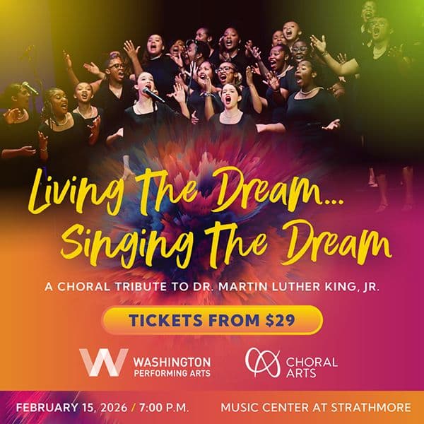 Display ad for Living the Dream... Singing the Dream; image of a choir
