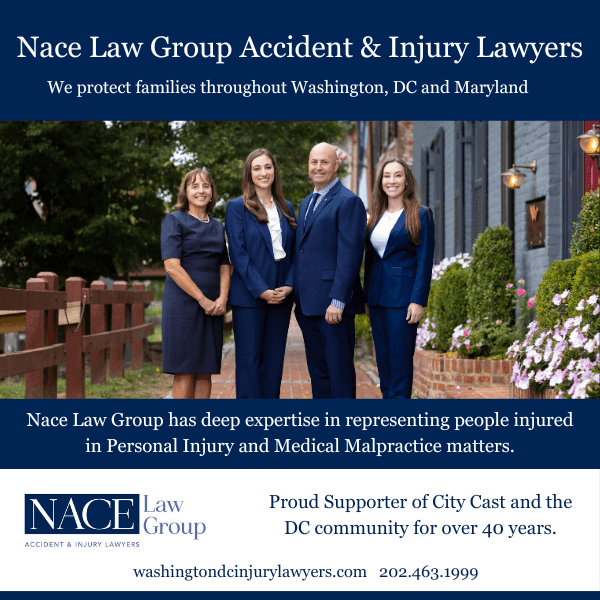 Display ad for Nace Law Group Accident & Injury Lawyers; image of the Nace law team