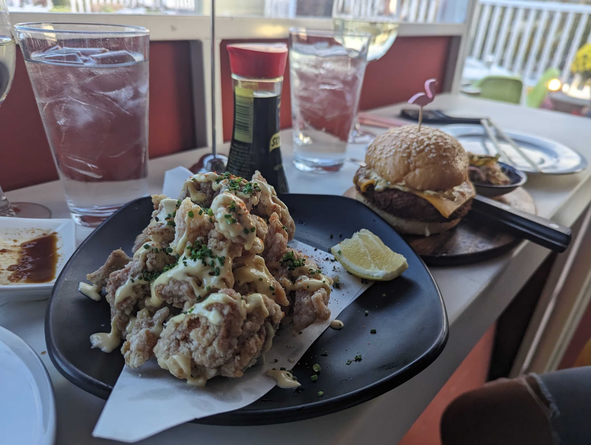 Snacks on Perry’s rooftop.
