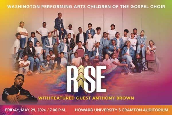 Display ad for Washington Performing Arts; Children of the Gospel