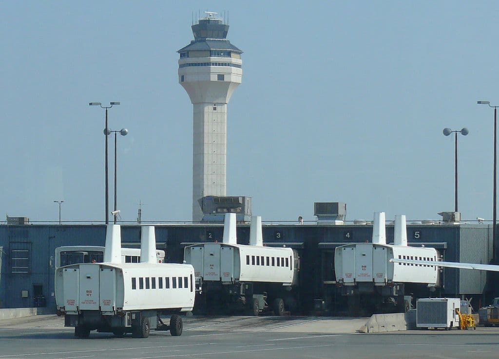 The iconic people movers at Dulles Airport.
