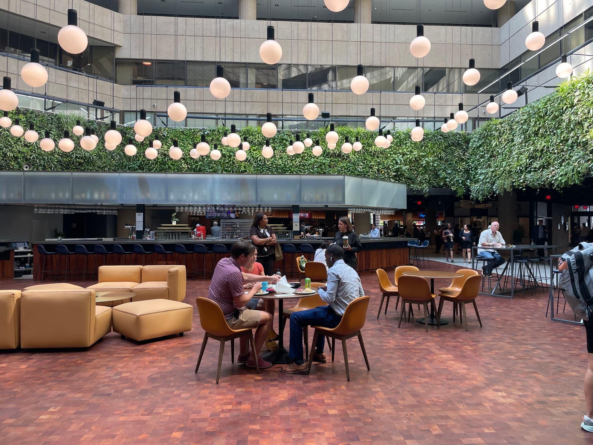The Square food hall atrium.