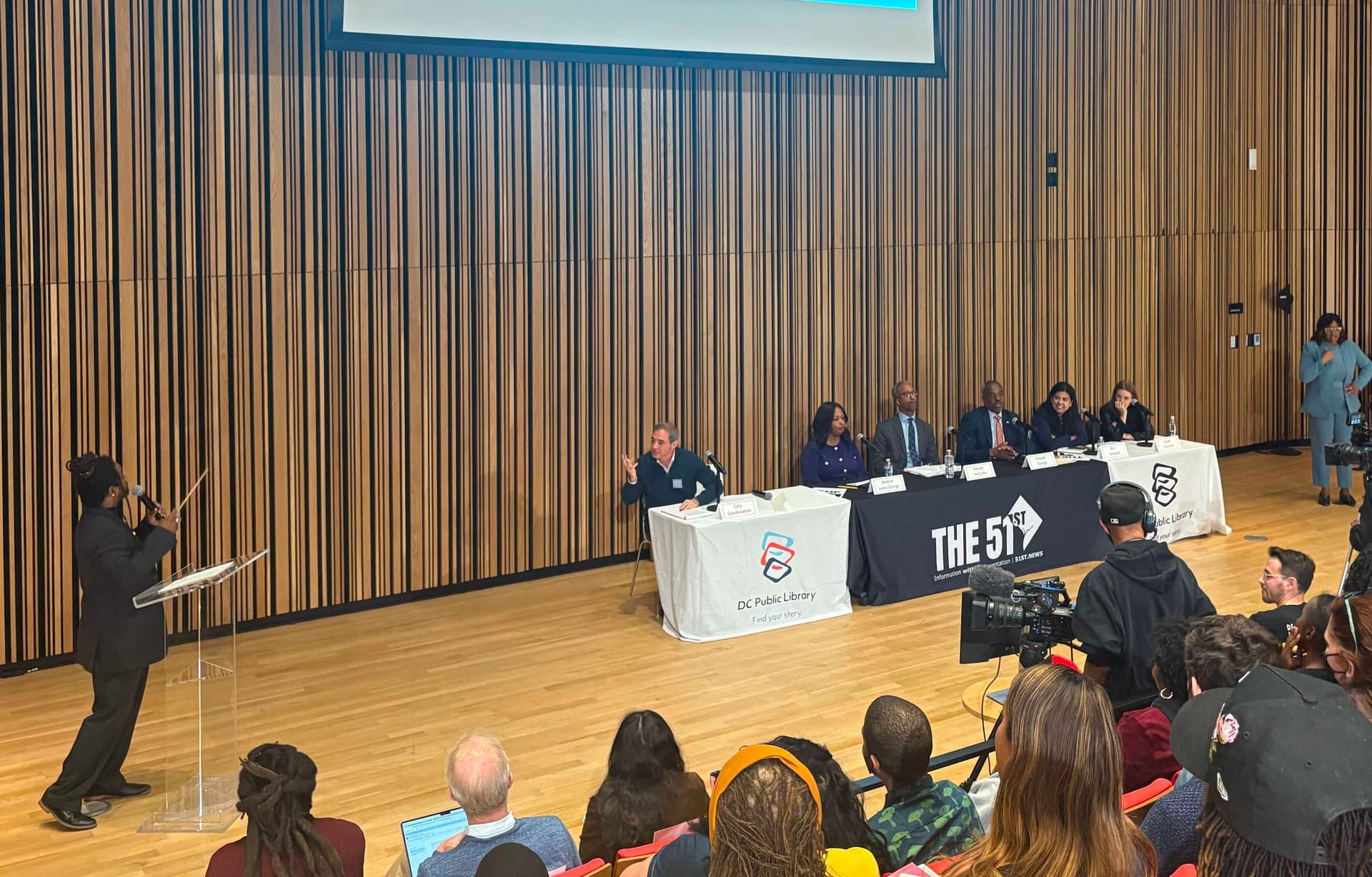 Candidates for D.C. mayor at a debate.