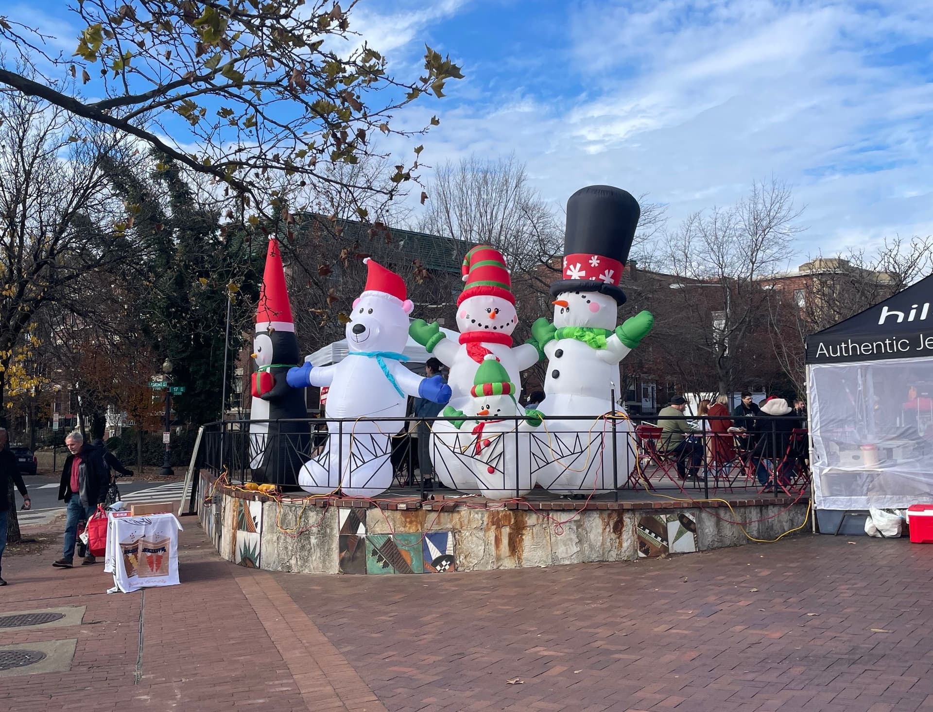 Some jolly snow creatures.