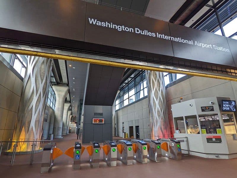 The Dulles Airport Silver Line Station.