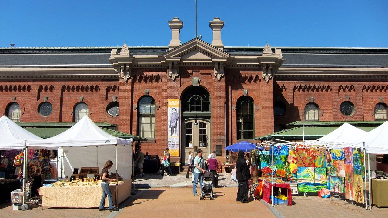 The front of Eastern Market during Sunday’s farmers market.