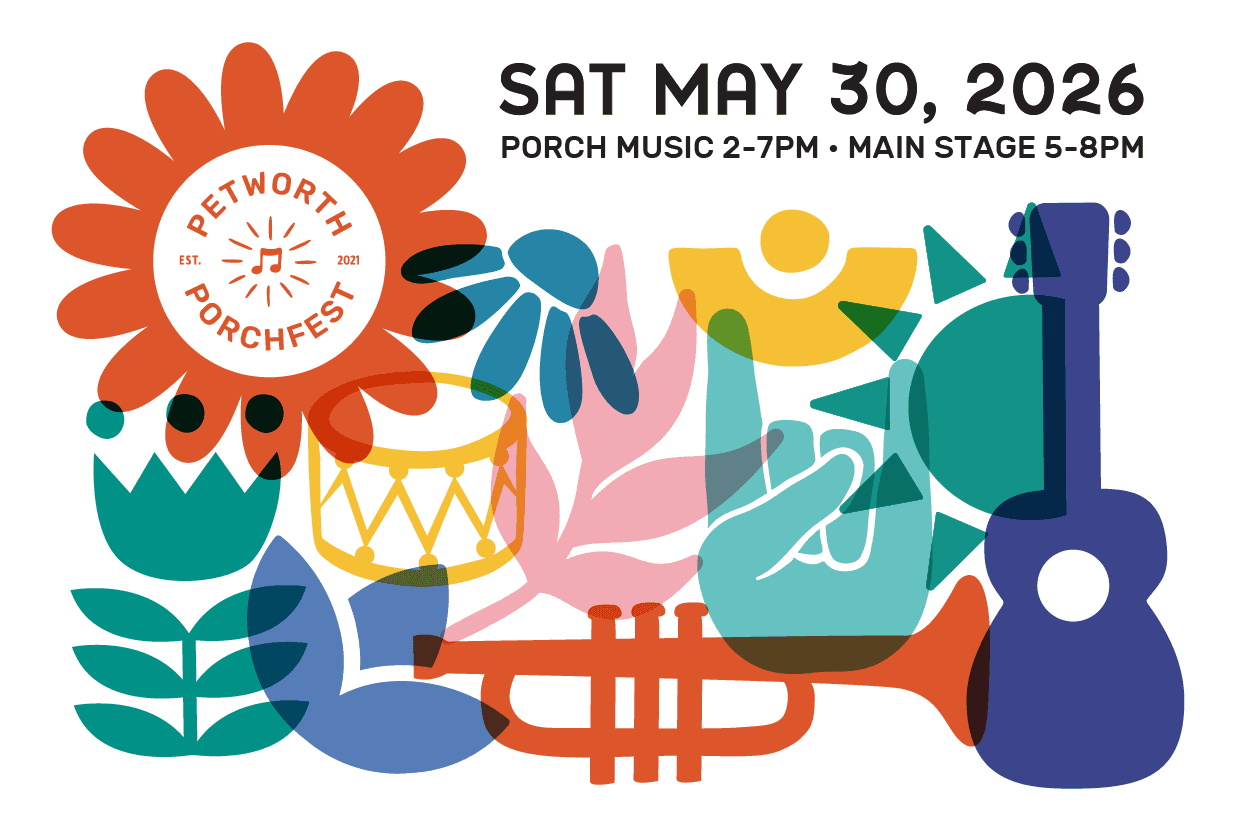 Display ad for Petworth Porchfest; May 30, 2026