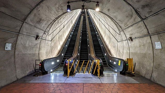 The Wheaton station escalator. You can’t even see the top.