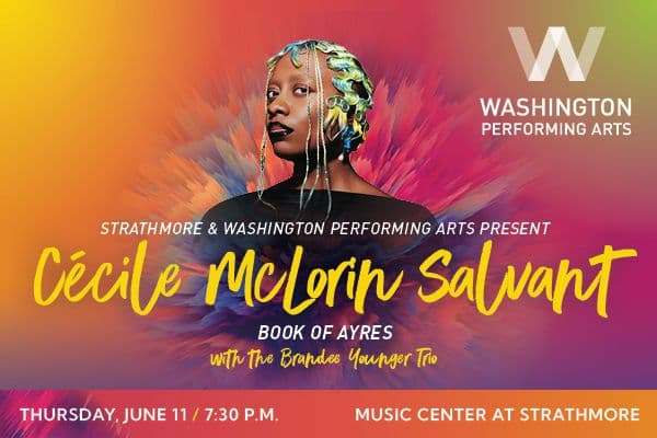 Display ad for Washington Performing Arts; Cécile McLorin Salvant