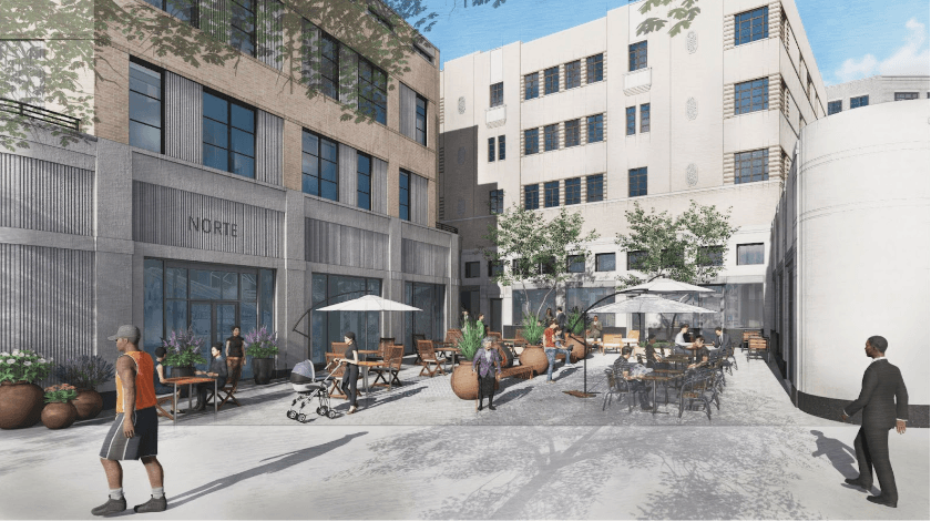 The townhomes, delivering late this year, will feature adjacent retail including Fresh Baguette