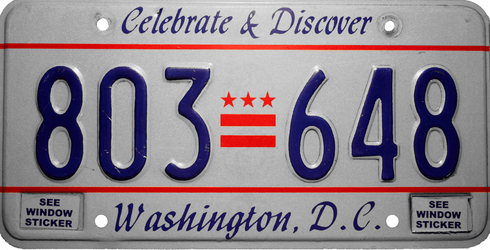 Old D.C. license plate