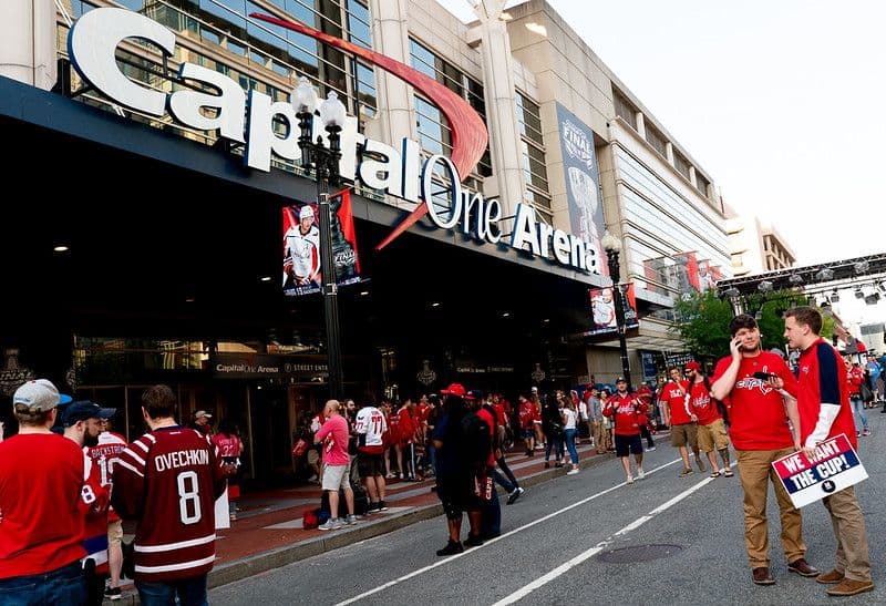 Capital One arena during the 2018 Stanley Cup.