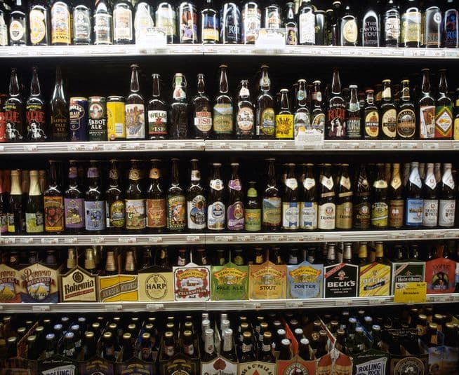 Liquor shelves