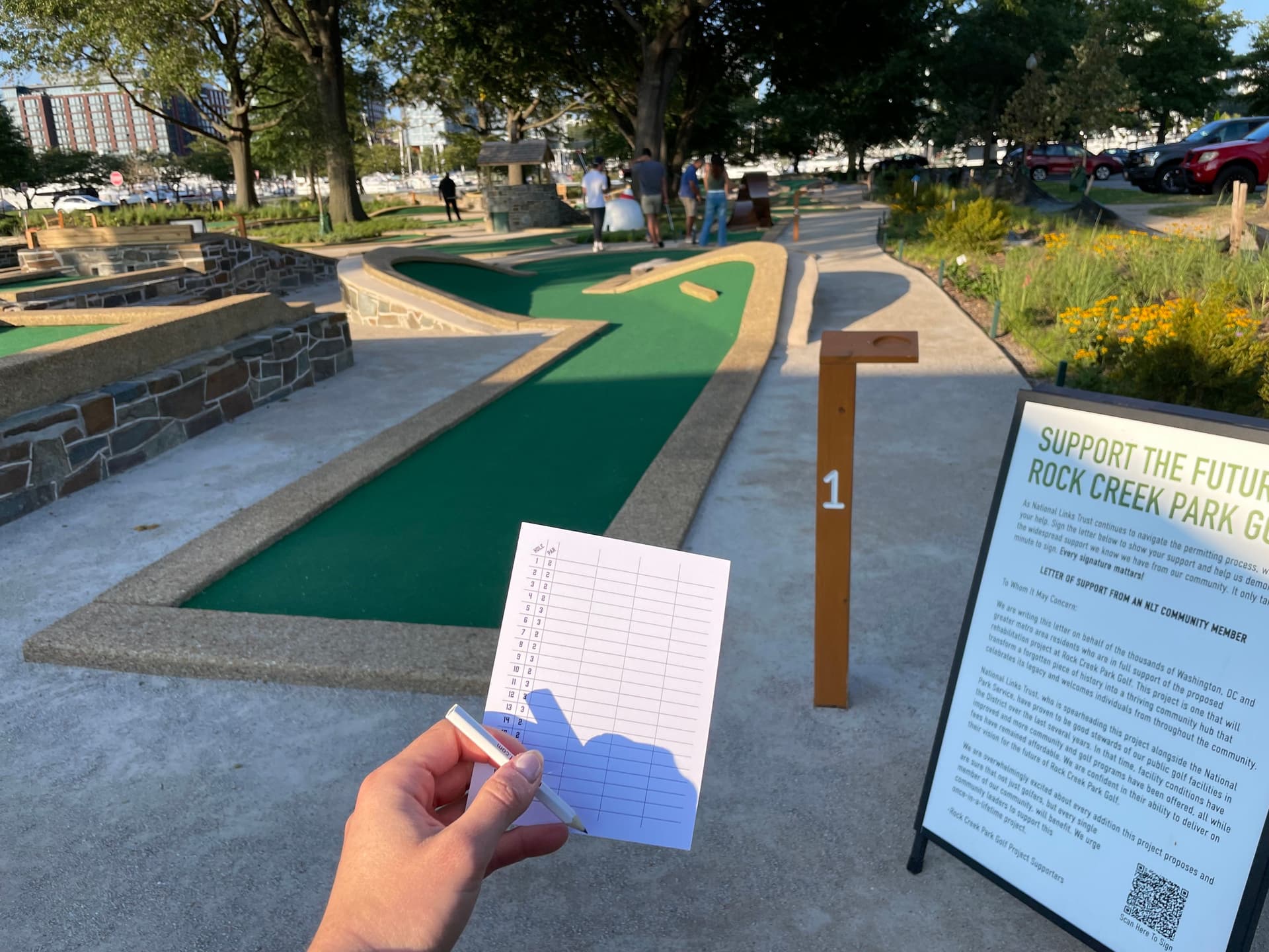 Newly renovated mini golf course at East Potomac Park.