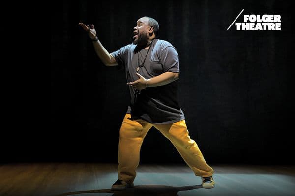 Display ad for Folger Theatre; "How Shakespeare Saved My Life"