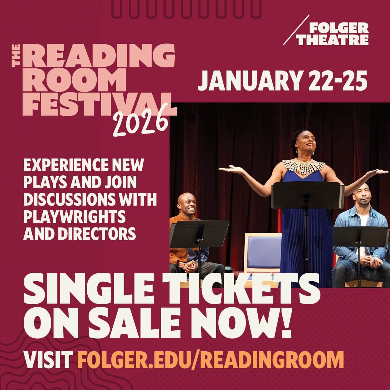 Folger Theatre’s Reading Room Festival is January 22-25