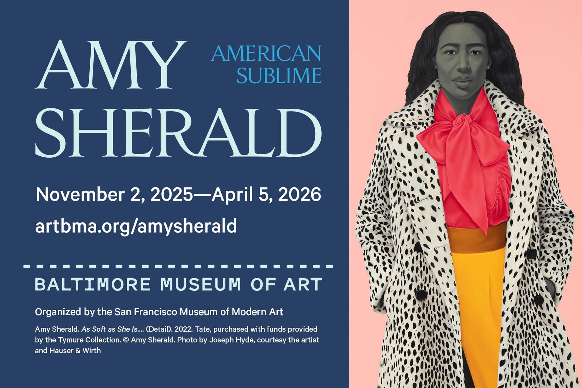 Display ad for Amy Sherald American Sublime; Baltimore Museum of Art